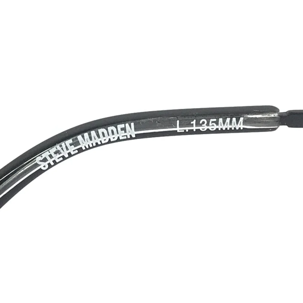 Steve Madden Eyeglasses Frames GLIITSY Black Laminate Crystals Cat Eye 53-16-135